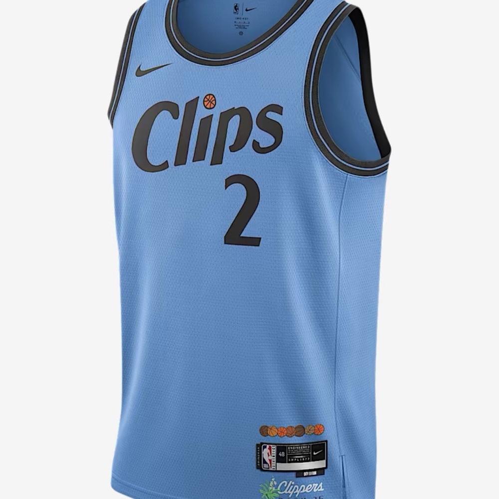 Kawhi Leonard Nike Light Blue City Edition 24-25 Clippers Jersey